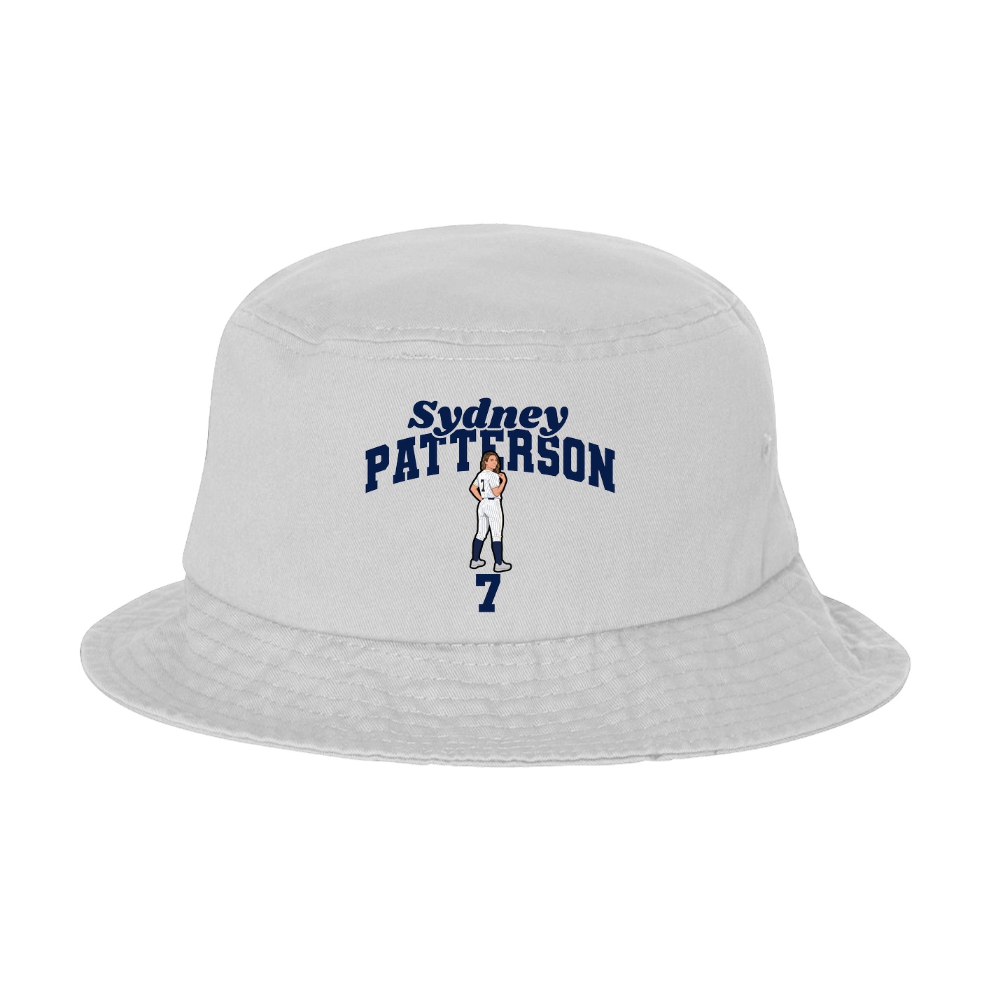 Bucket Cap — Signature Arch in White