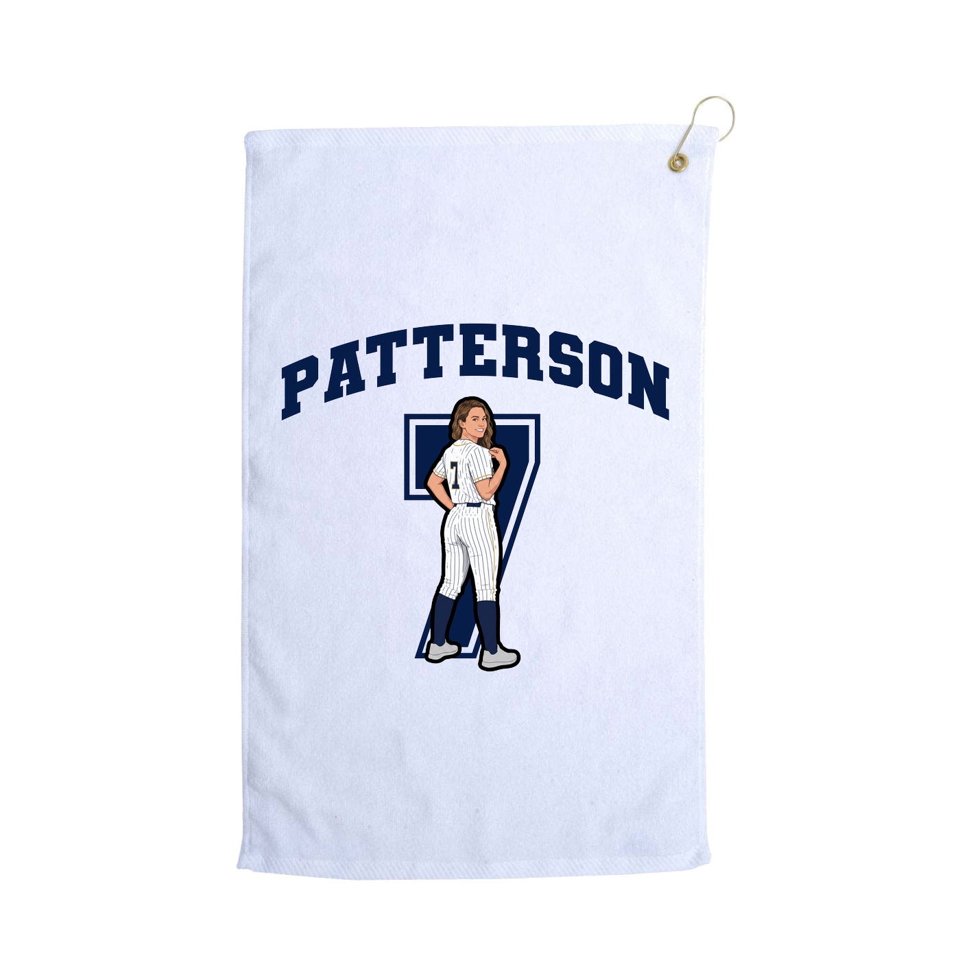 Golf Towel — Number in White