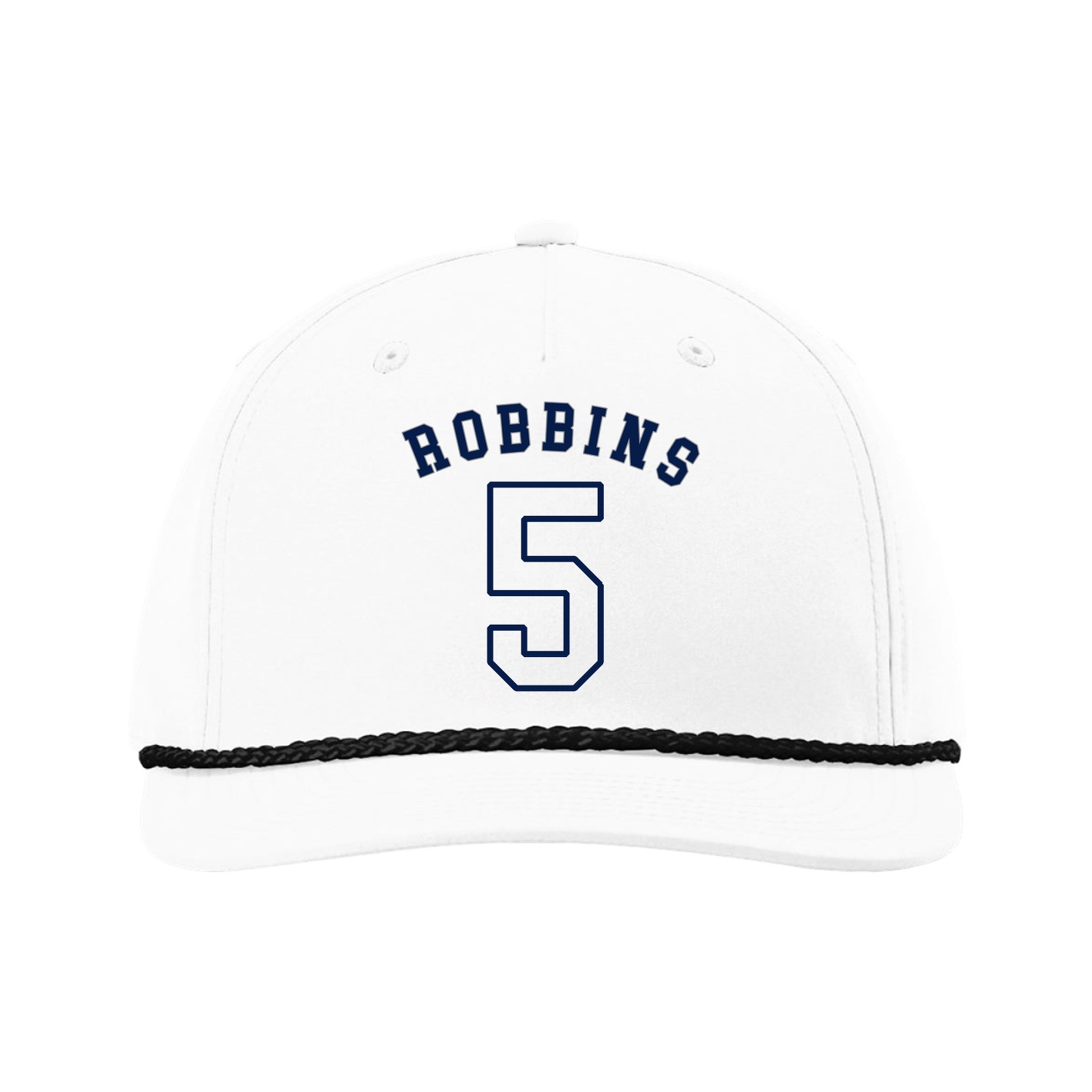 Five-Panel Classic Rope Cap — Shirsey Arch in White