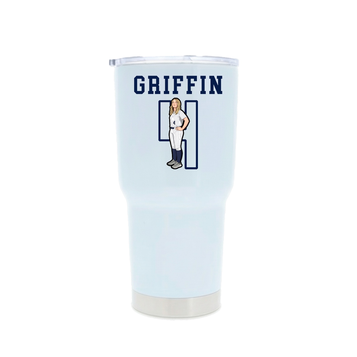 30oz Stainless Steel Tumbler — Shirsey in White