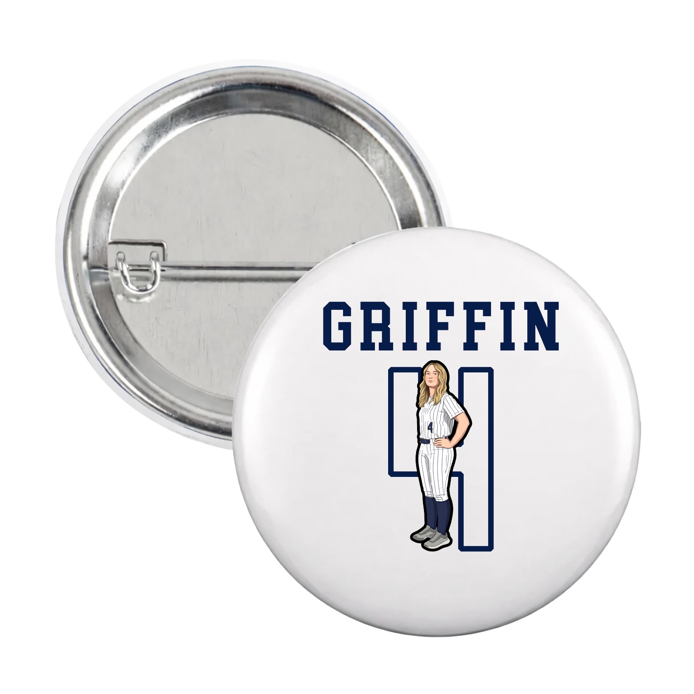 Game Day Button — Shirsey in White