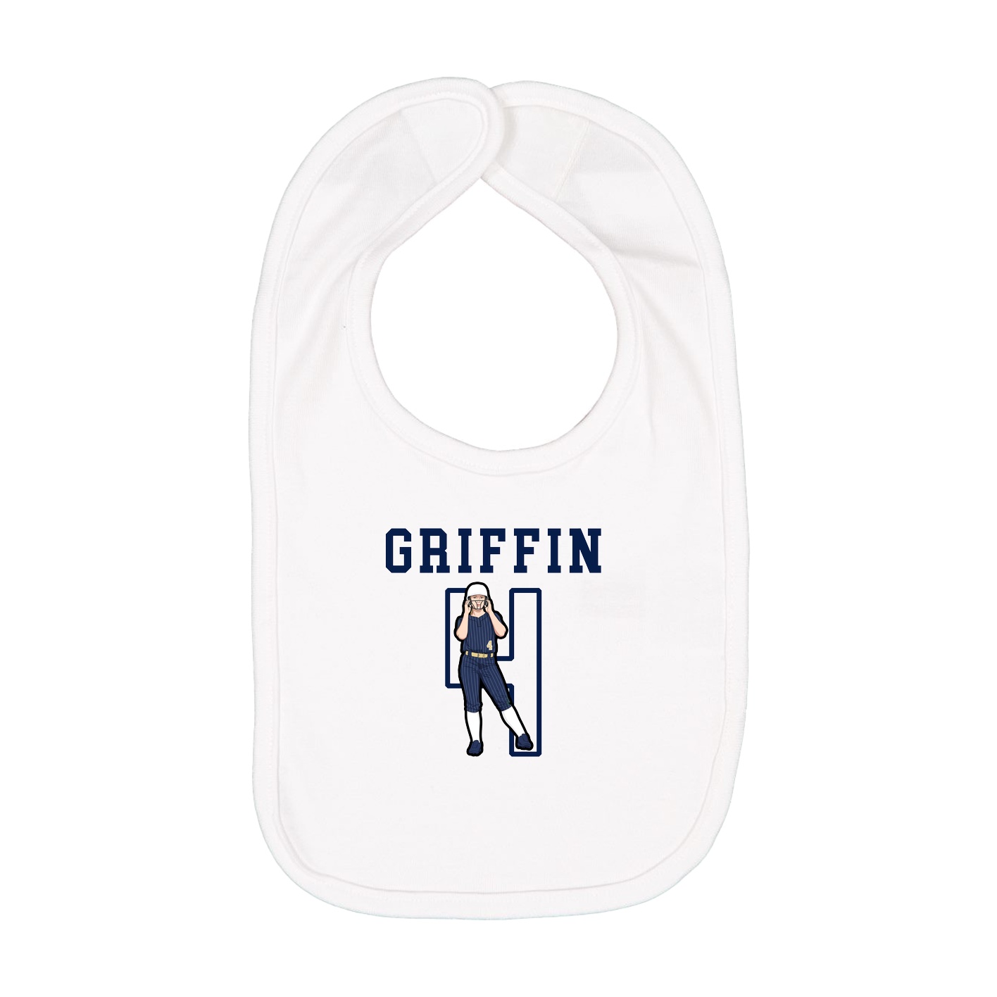 Infant Bib — Shirsey in White