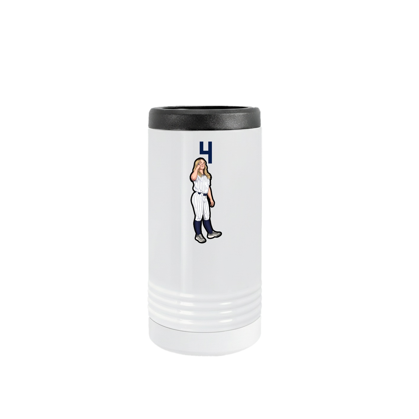 Slim Beverage Holder — Number Top in White