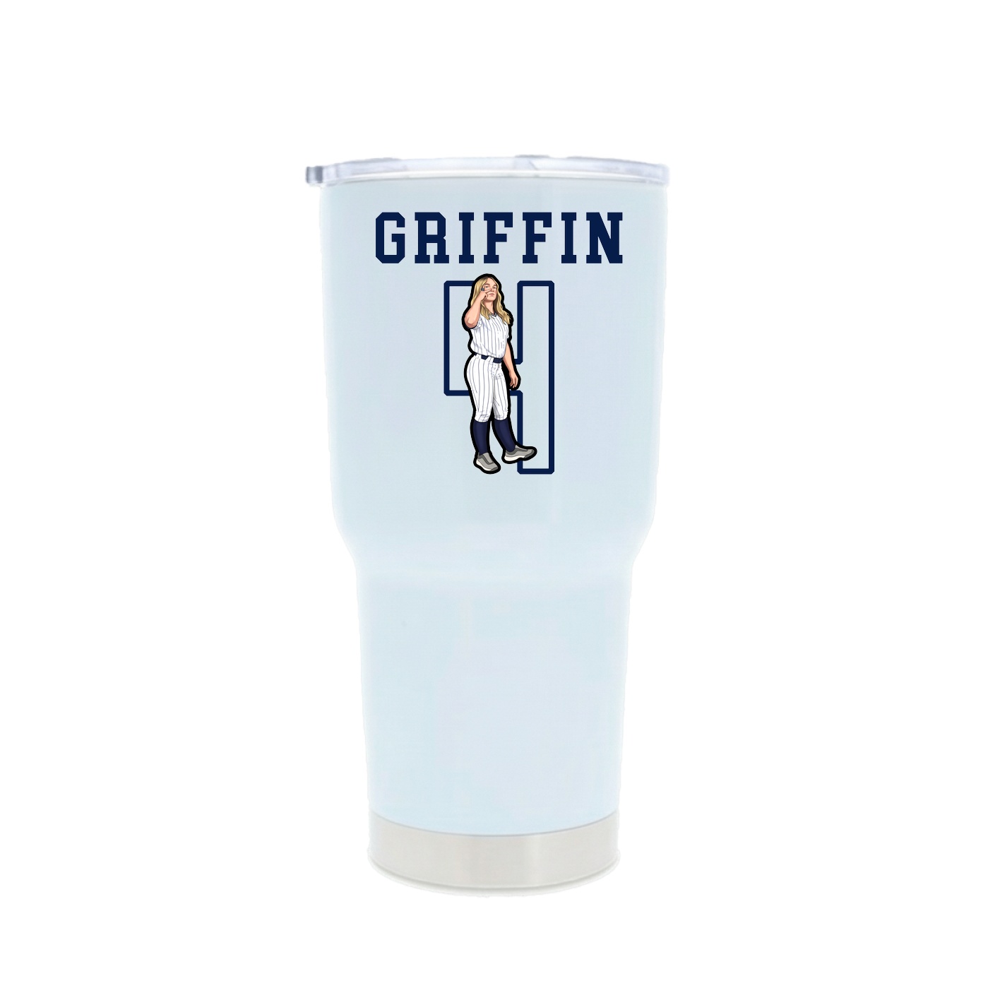 30oz Stainless Steel Tumbler — Shirsey in White