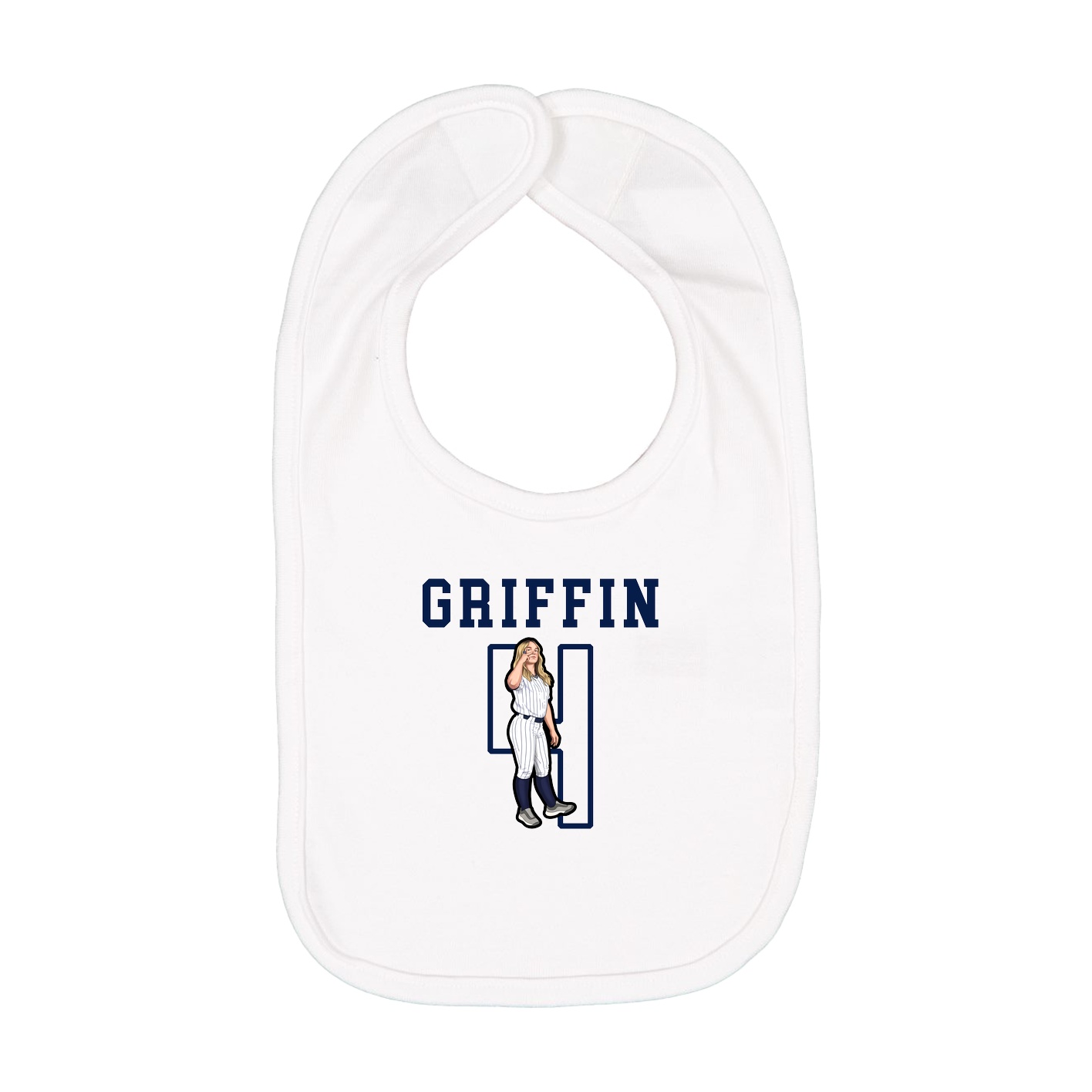 Infant Bib — Shirsey in White