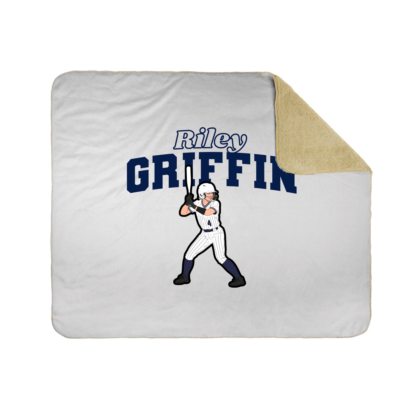 Throw Blanket — Name Arch in White