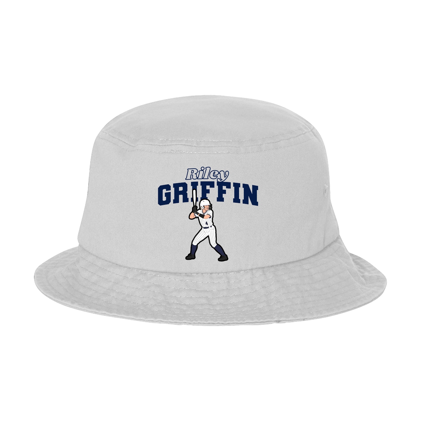 Bucket Cap — Name Arch in White