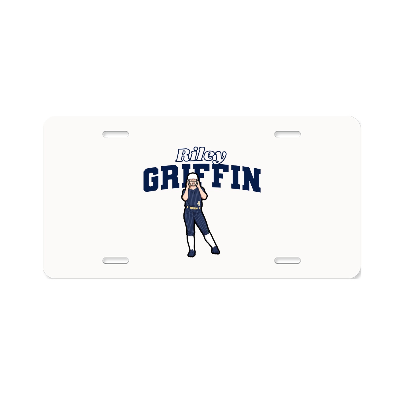 License Plate — Name Arch in Classic