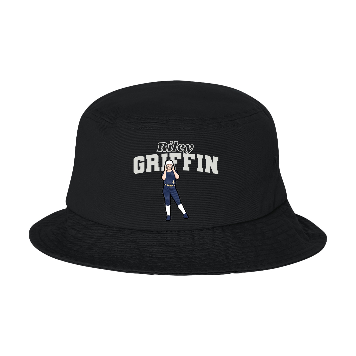 Bucket Cap — Name Arch in Black