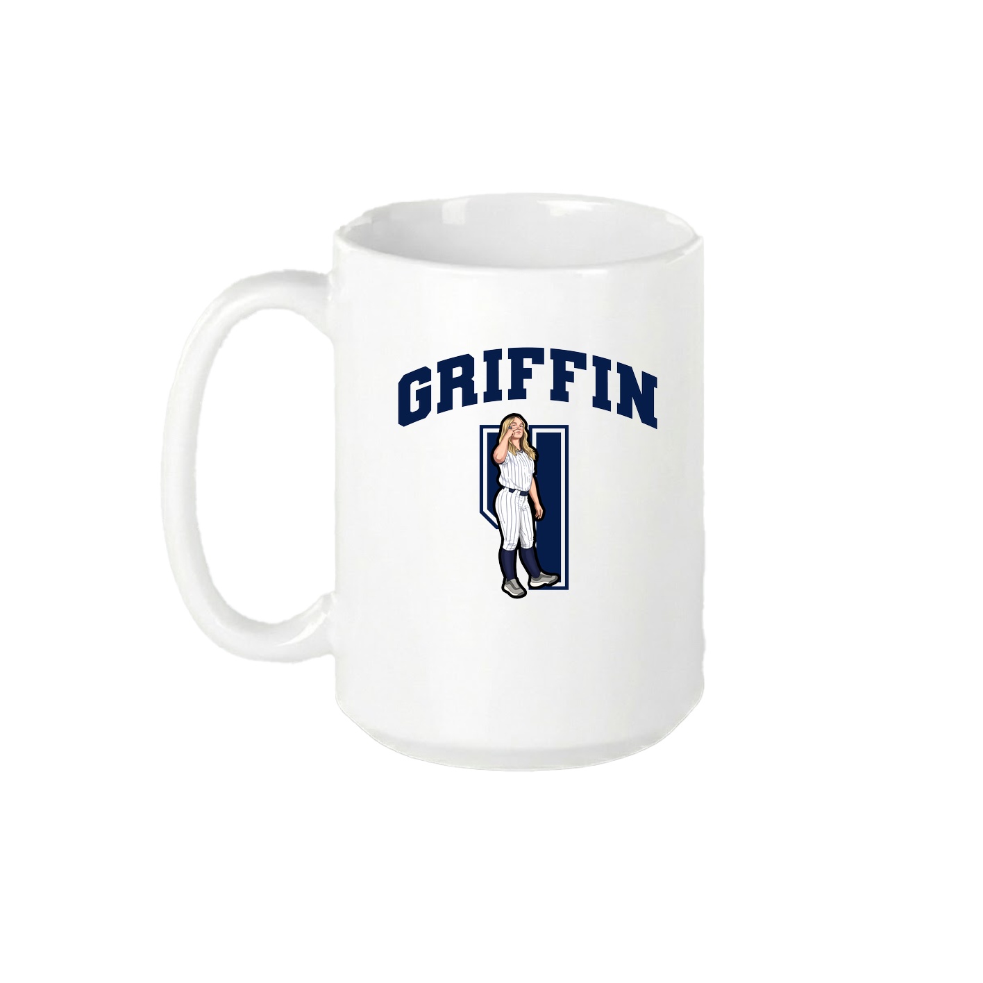 15oz Coffee Mug — Number in White