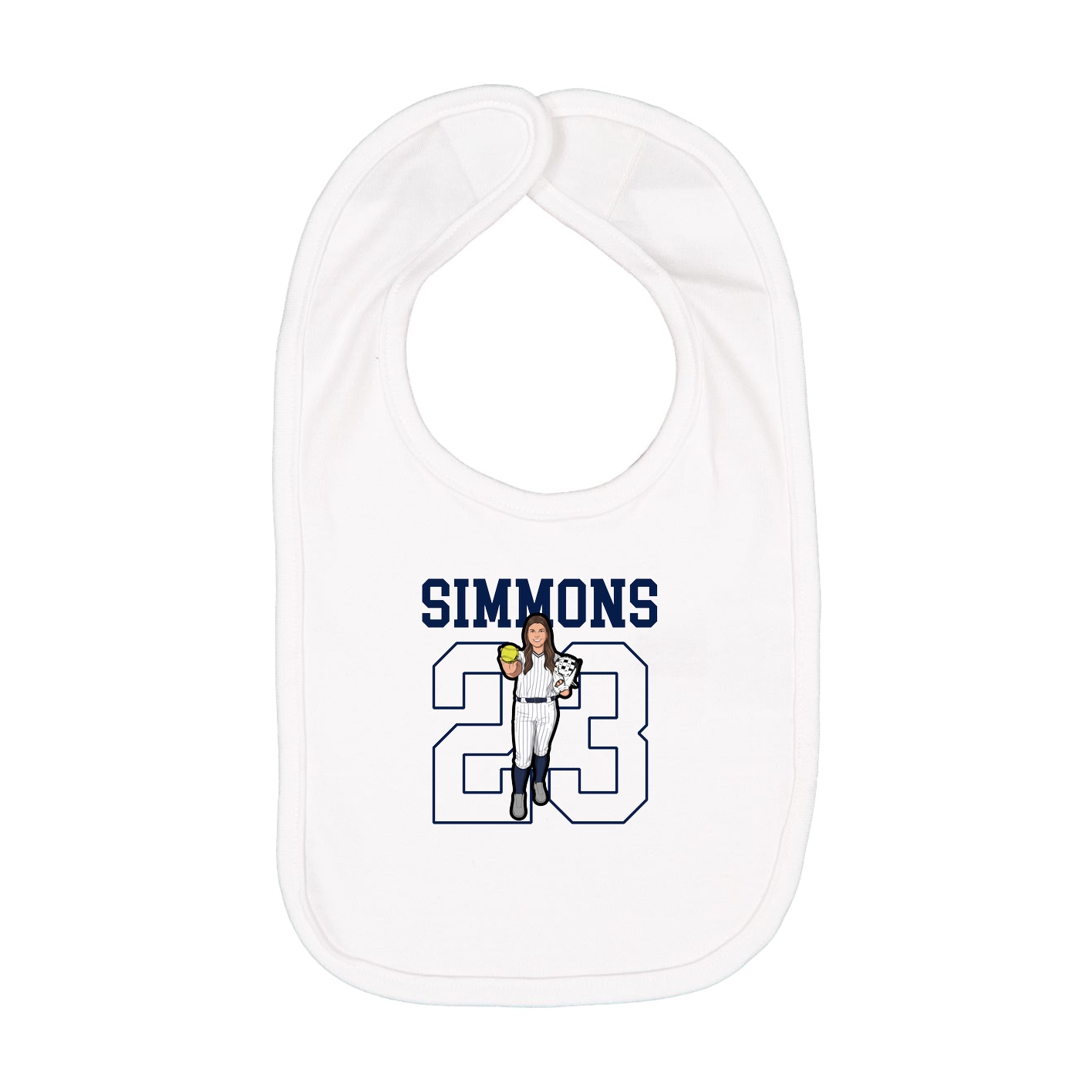 Infant Bib — Shirsey in White