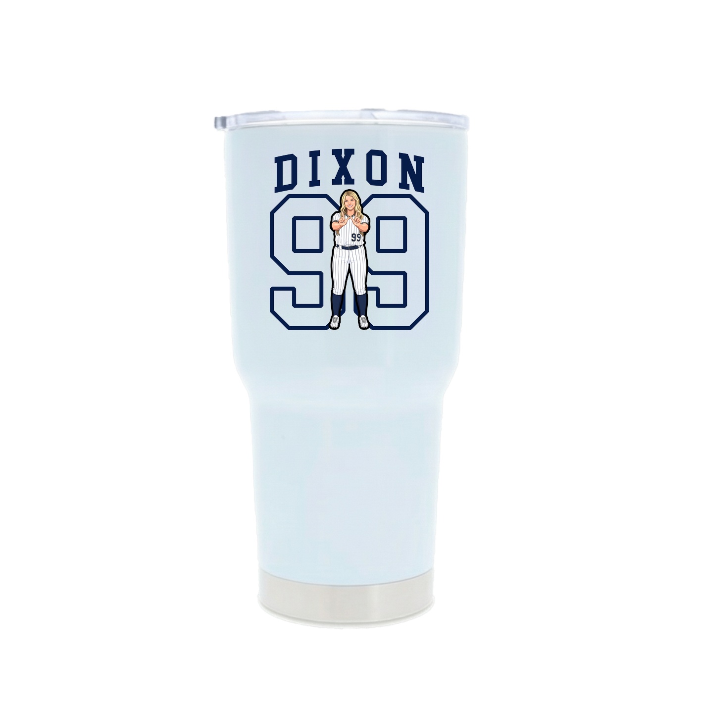 30oz Stainless Steel Tumbler — Shirsey in White