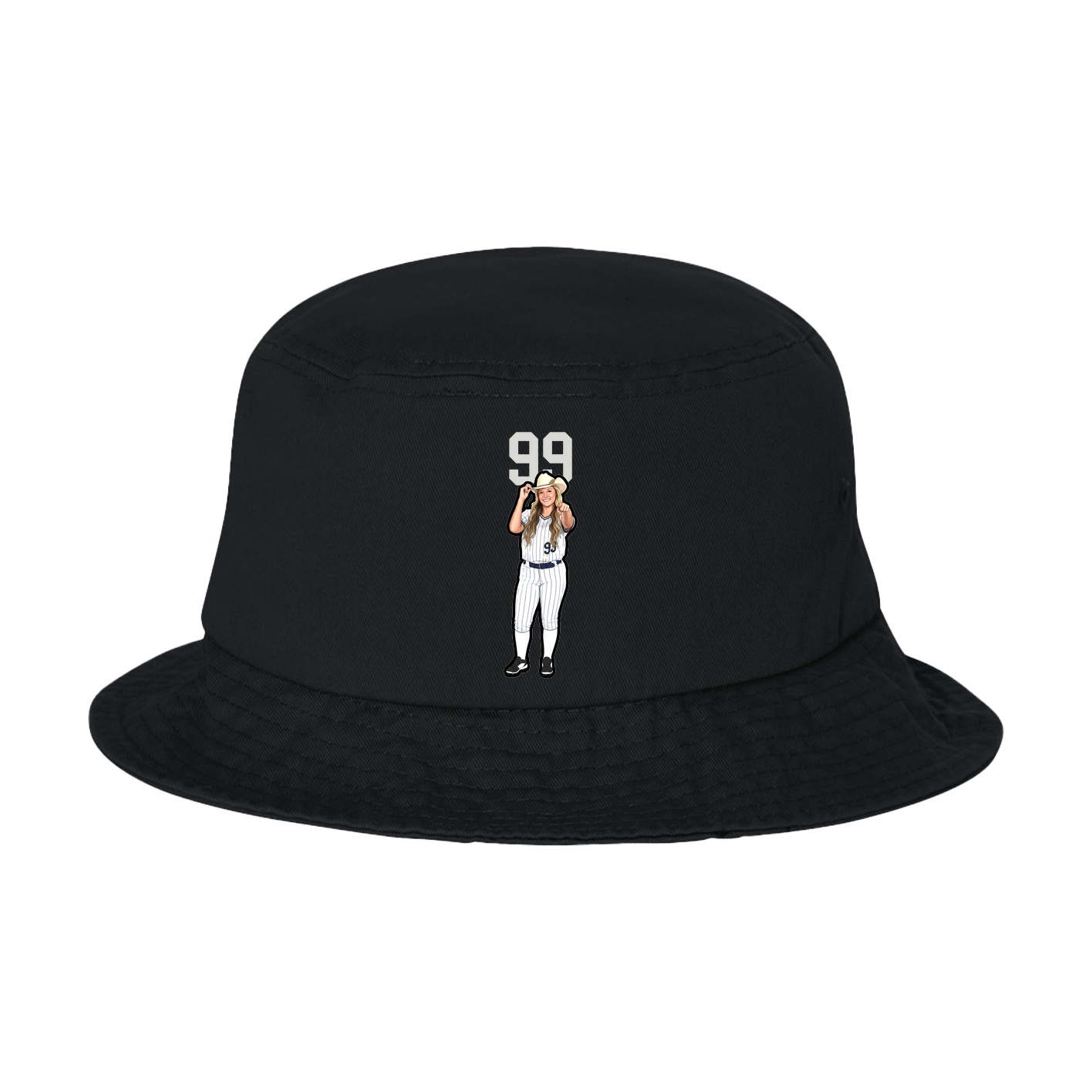 Bucket Cap — Number Top in Black