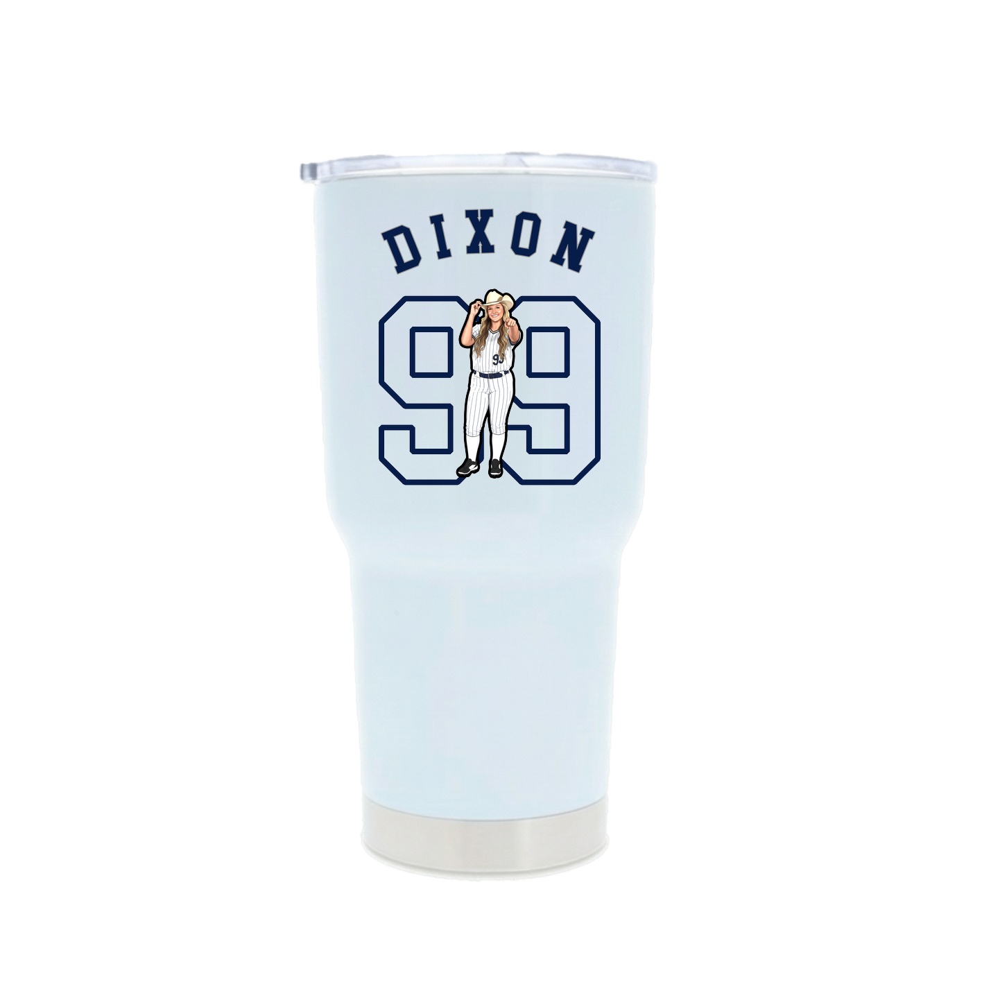 30oz Stainless Steel Tumbler — Shirsey Arch in White