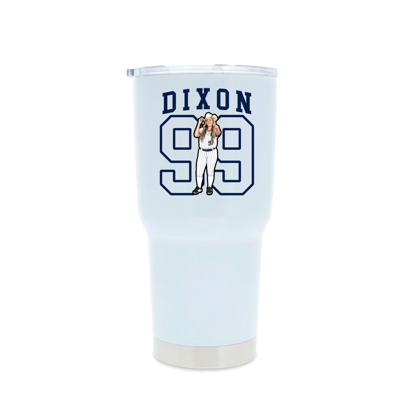 30oz Stainless Steel Tumbler — Shirsey in White