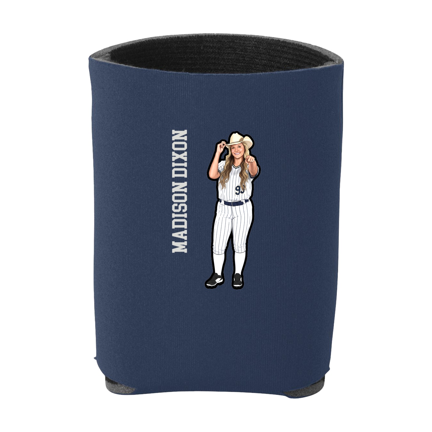 Can Holder — Name Vertical in Navy