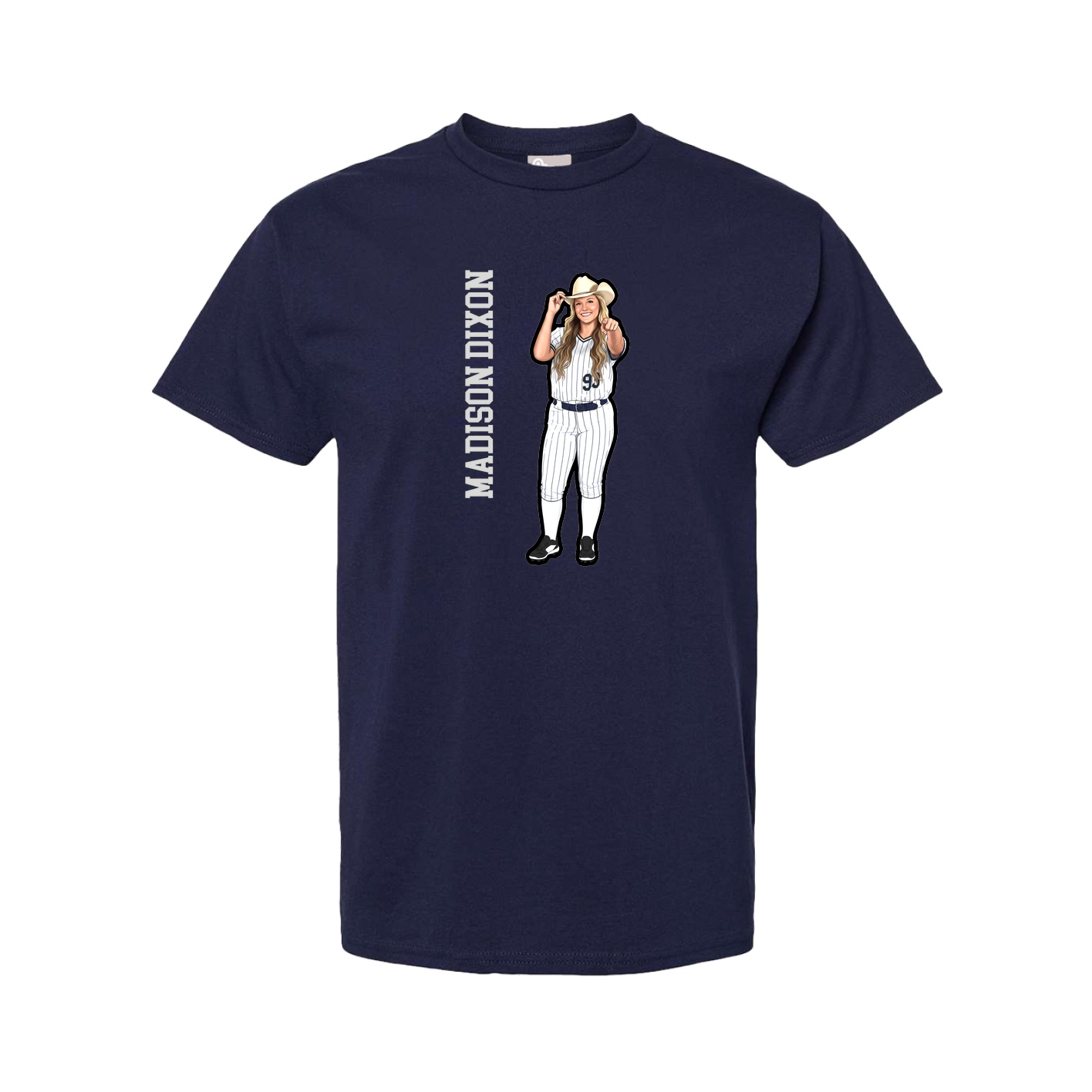 Youth Tee — Name Vertical in Navy