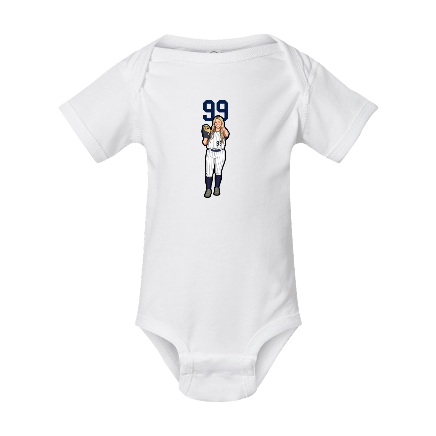 Baby Onesie — Number Top in White