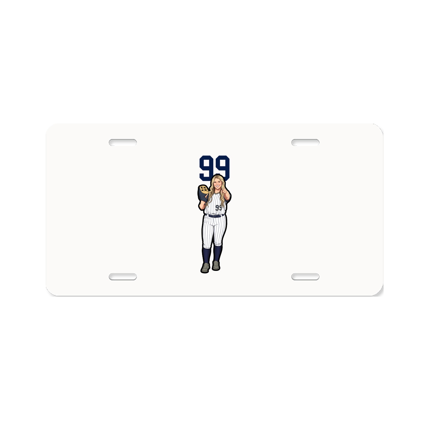 License Plate — Number Top in Classic
