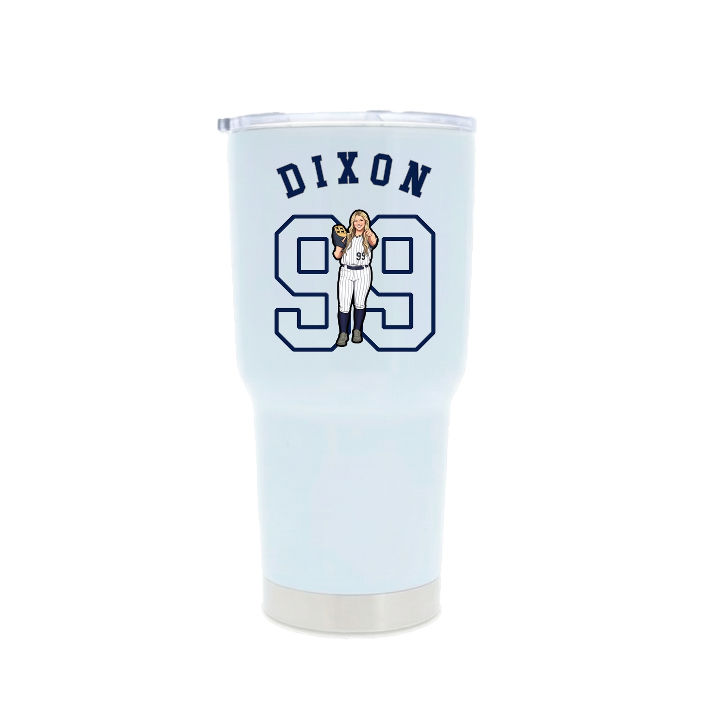30oz Stainless Steel Tumbler — Shirsey Arch in White