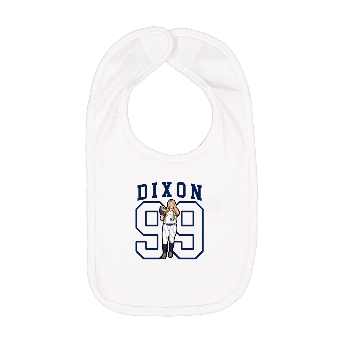 Infant Bib — Shirsey in White