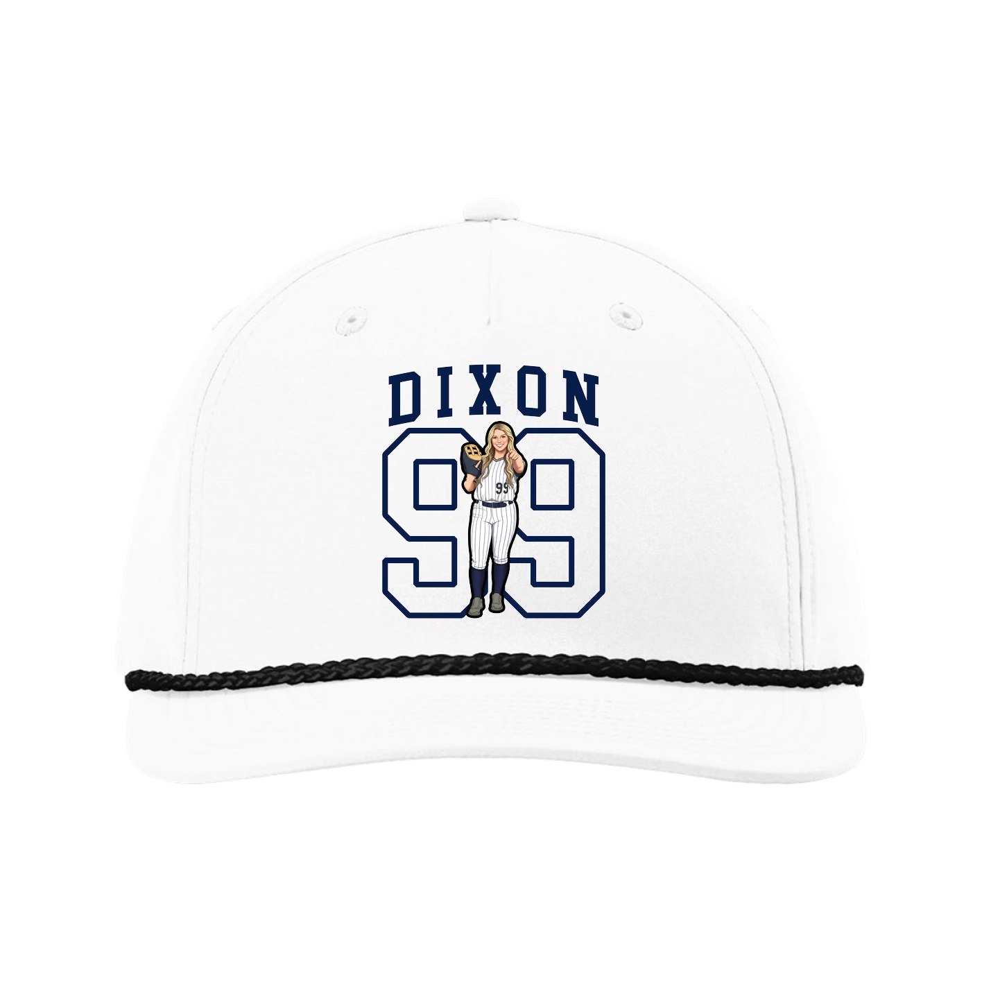 Five-Panel Classic Rope Cap — Shirsey in White