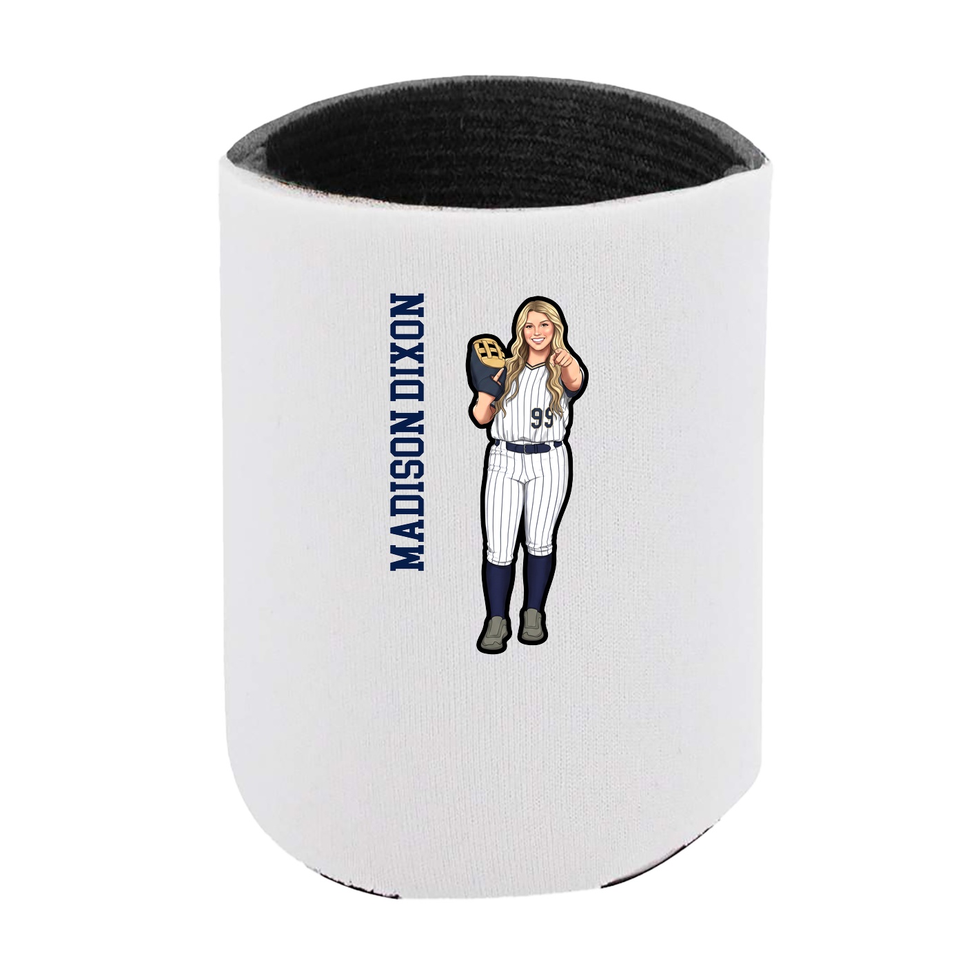 Can Holder — Name Vertical in White