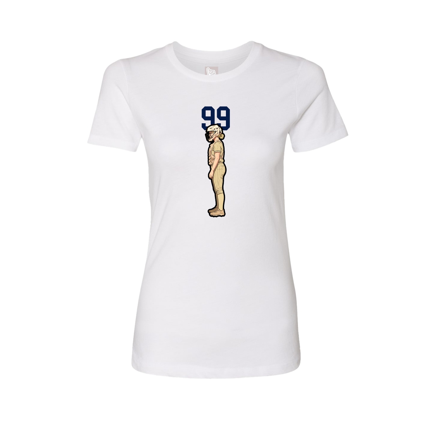 Womens Tee — Number Top in White