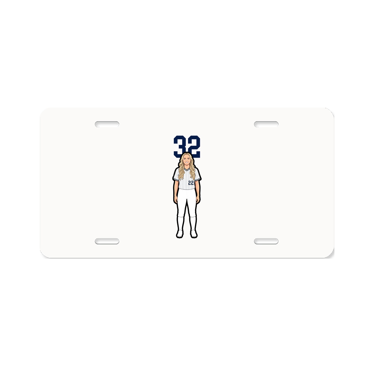 License Plate — Number Top in Classic