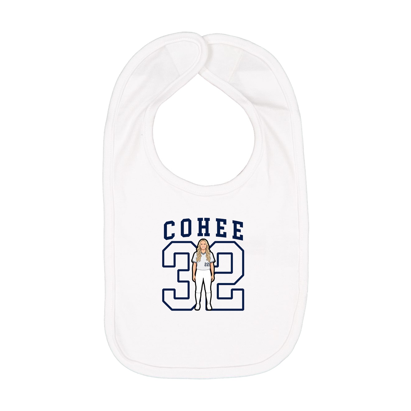 Infant Bib — Shirsey in White