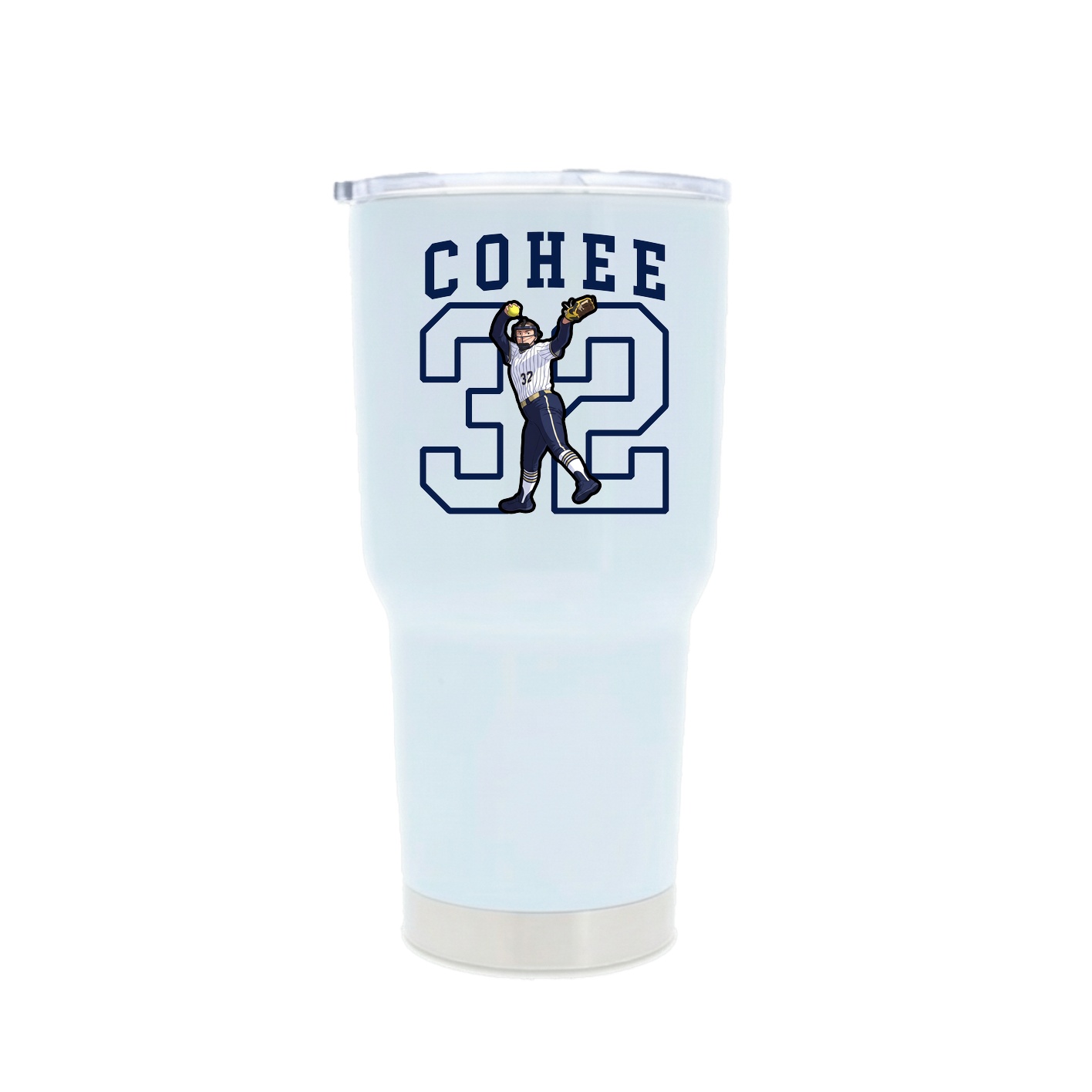 30oz Stainless Steel Tumbler — Shirsey in White