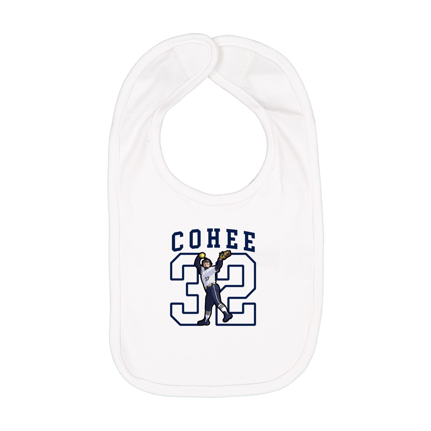 Infant Bib — Shirsey in White