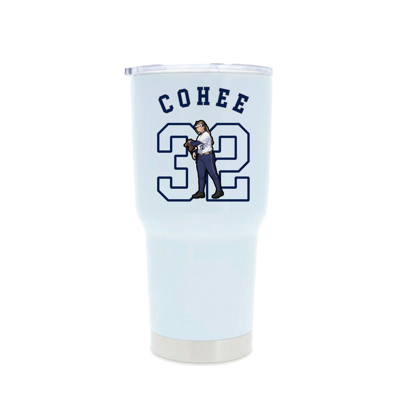 30oz Stainless Steel Tumbler — Shirsey Arch in White