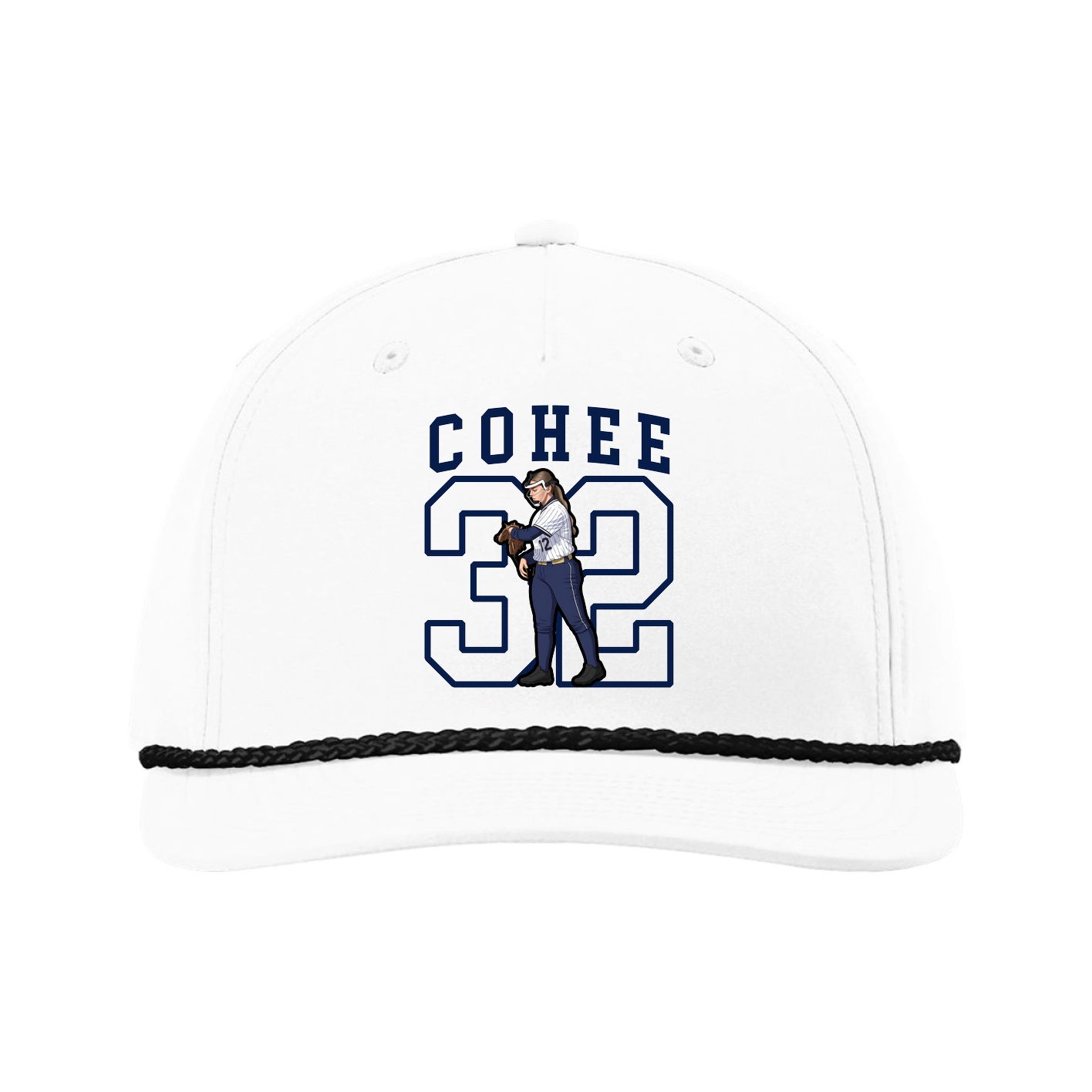 Five-Panel Classic Rope Cap — Shirsey in White