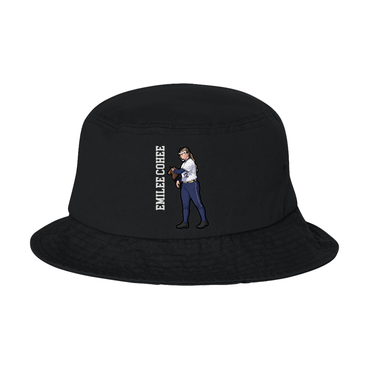 Bucket Cap — Name Vertical in Black