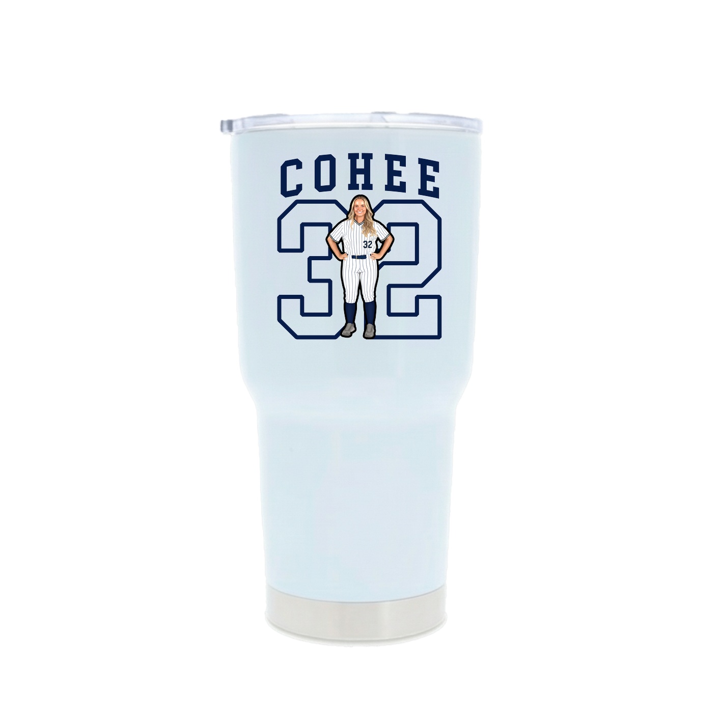 30oz Stainless Steel Tumbler — Shirsey in White