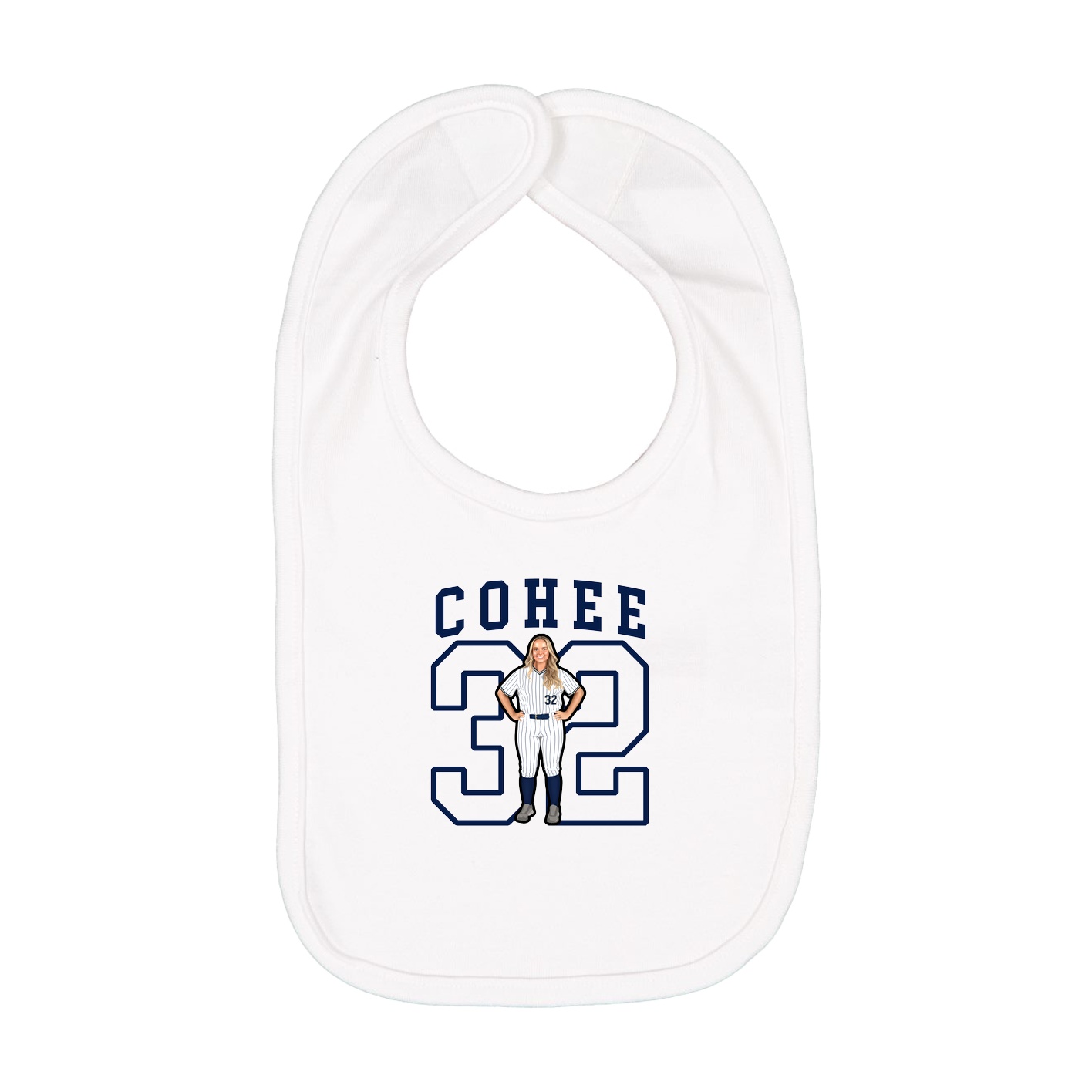 Infant Bib — Shirsey in White