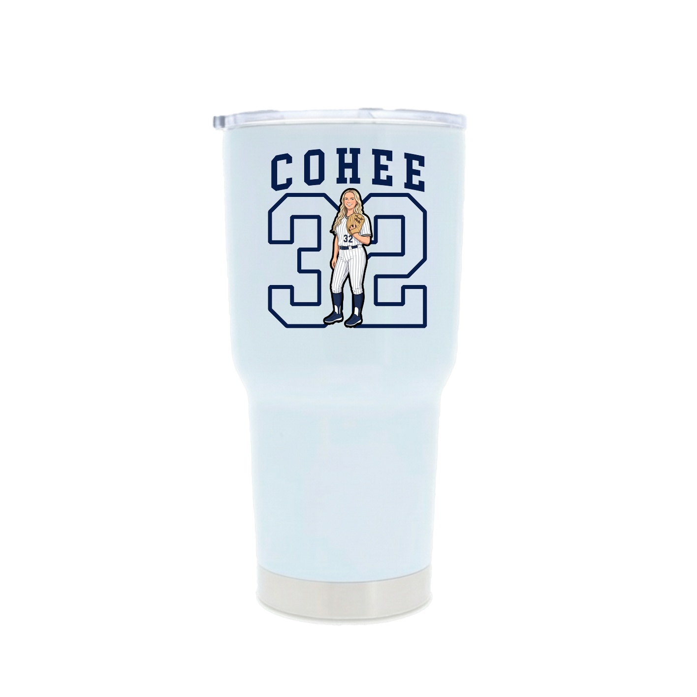 30oz Stainless Steel Tumbler — Shirsey in White