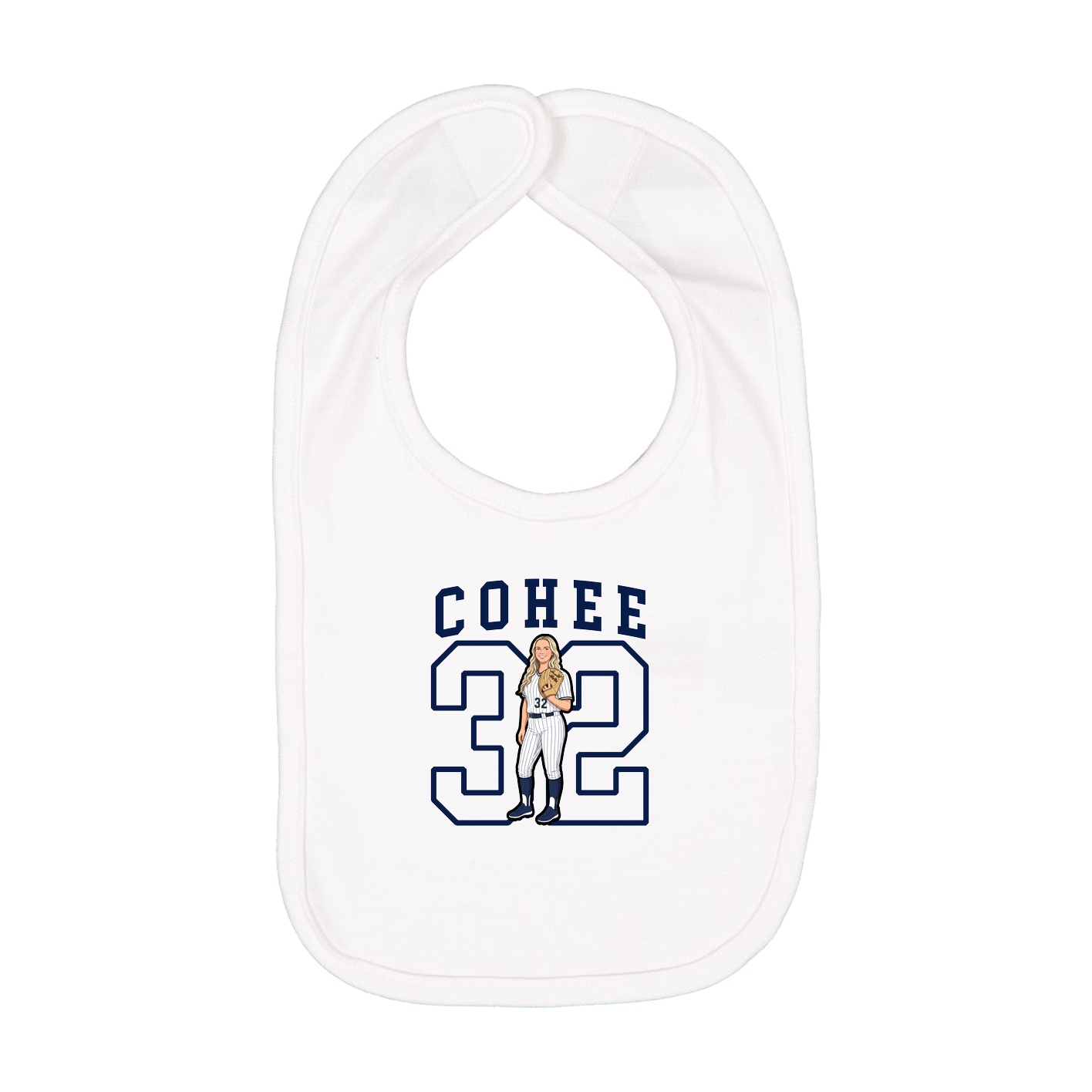 Infant Bib — Shirsey in White