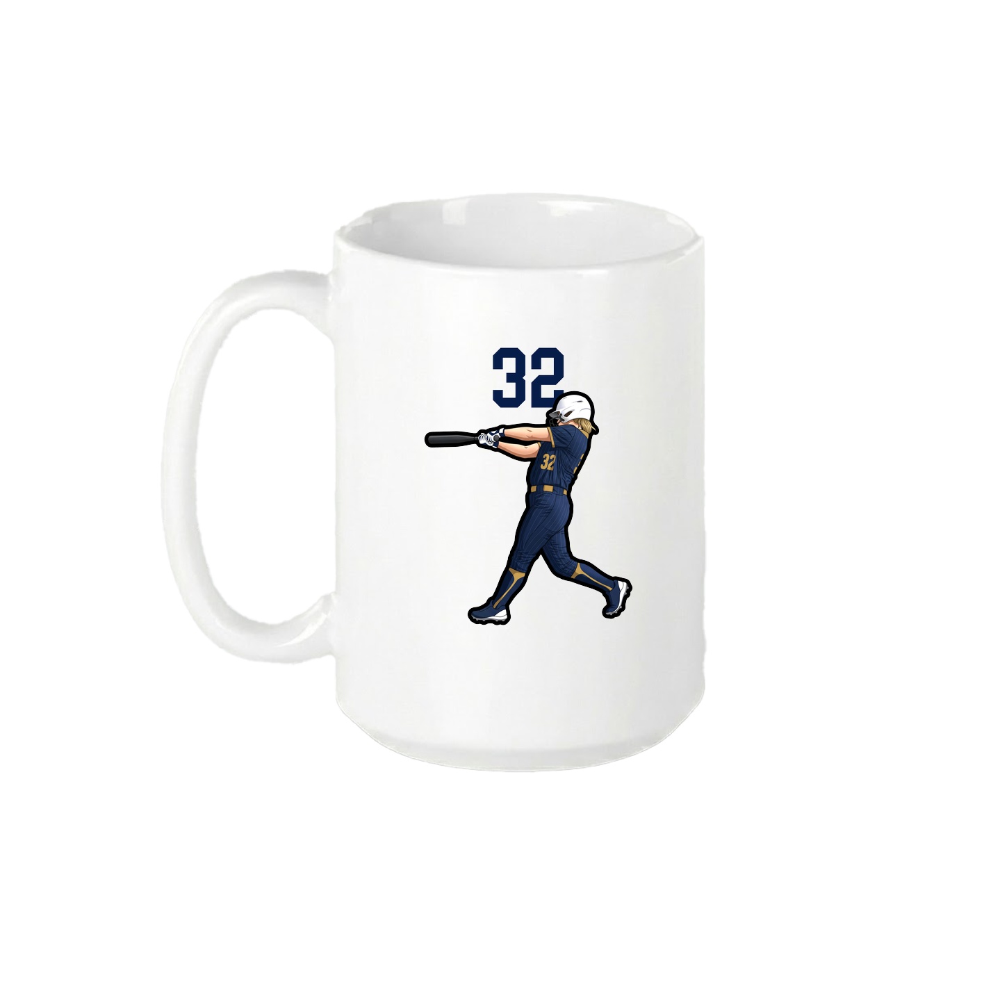 15oz Coffee Mug — Number Top in White