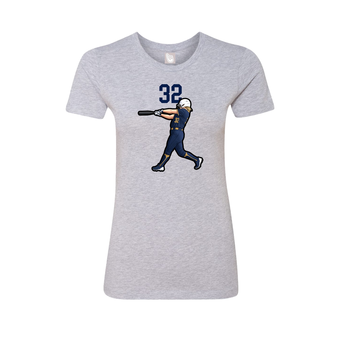 Womens Tee — Number Top in Grey