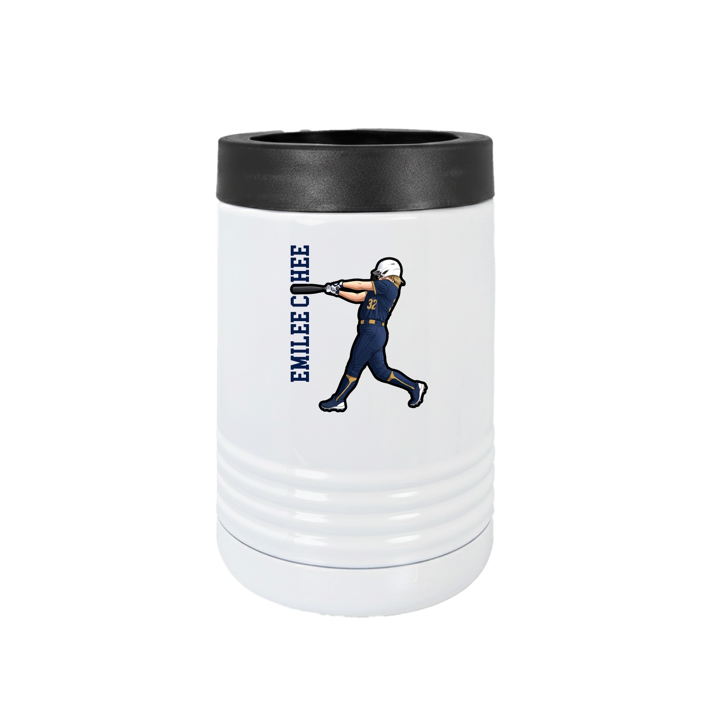 Beverage Holder — Name Vertical in White