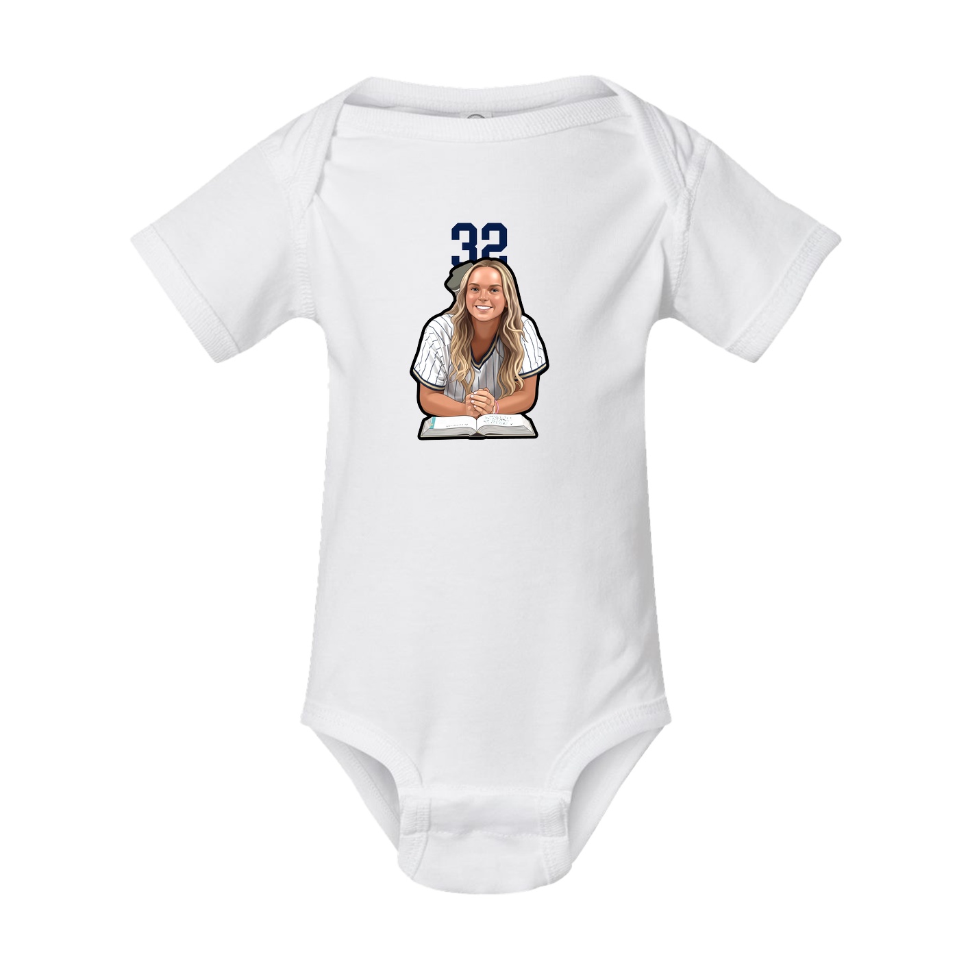 Baby Onesie — Number Top in White