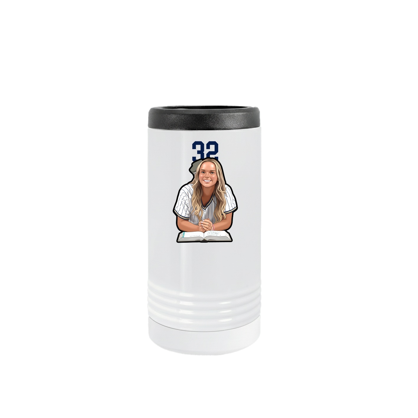 Slim Beverage Holder — Number Top in White