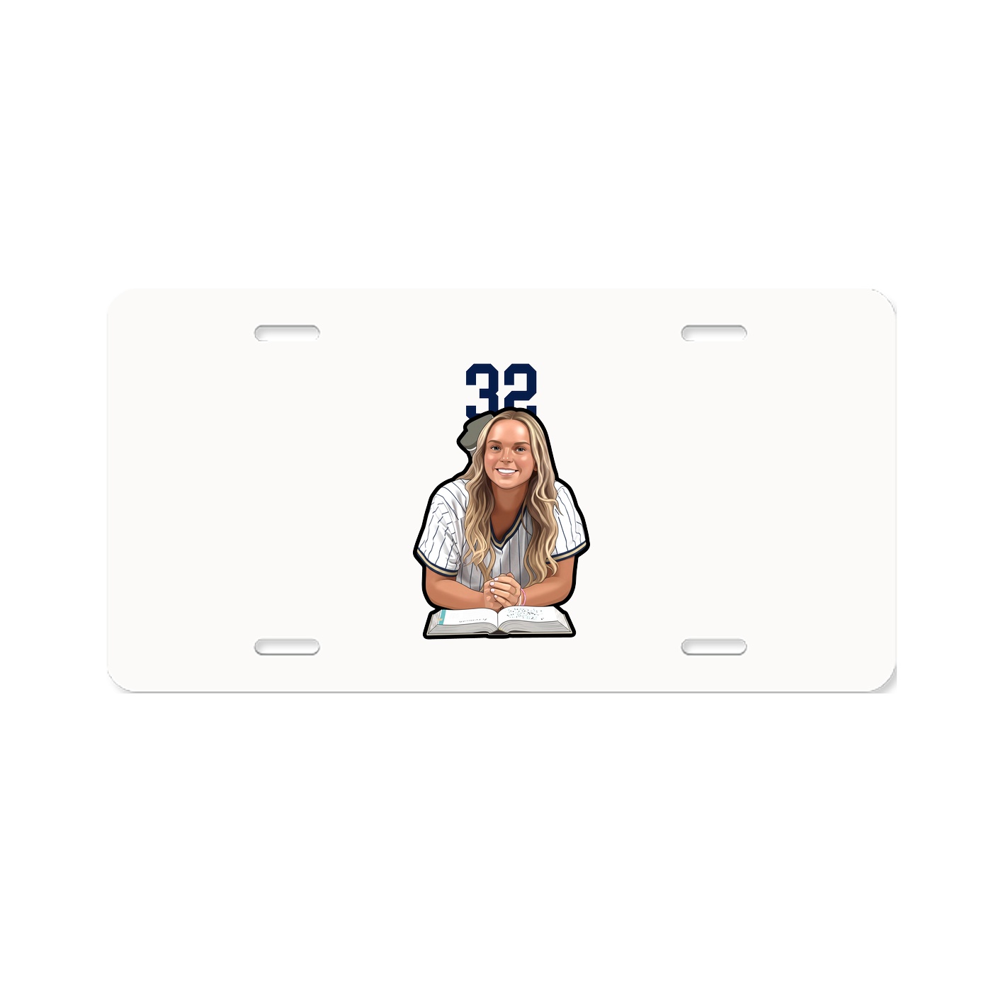 License Plate — Number Top in Classic