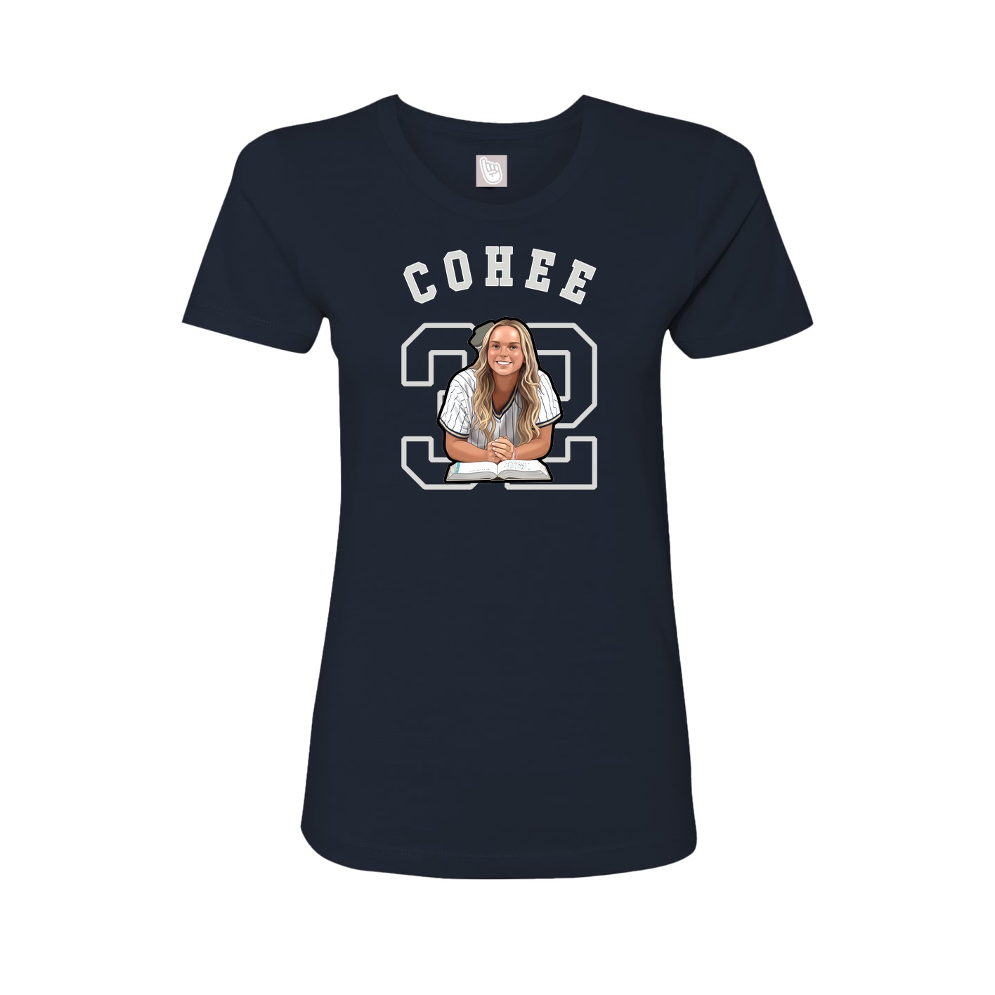 Fitted Women's Tee — Shirsey Arch in Navy