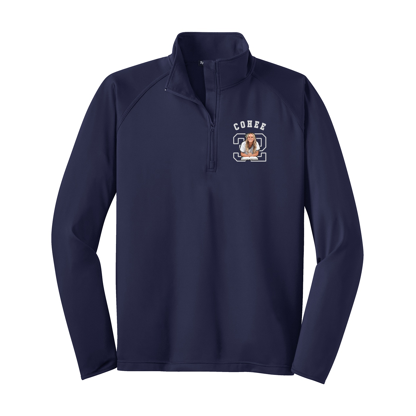 Q-Zip Pullover — Shirsey Arch in Navy