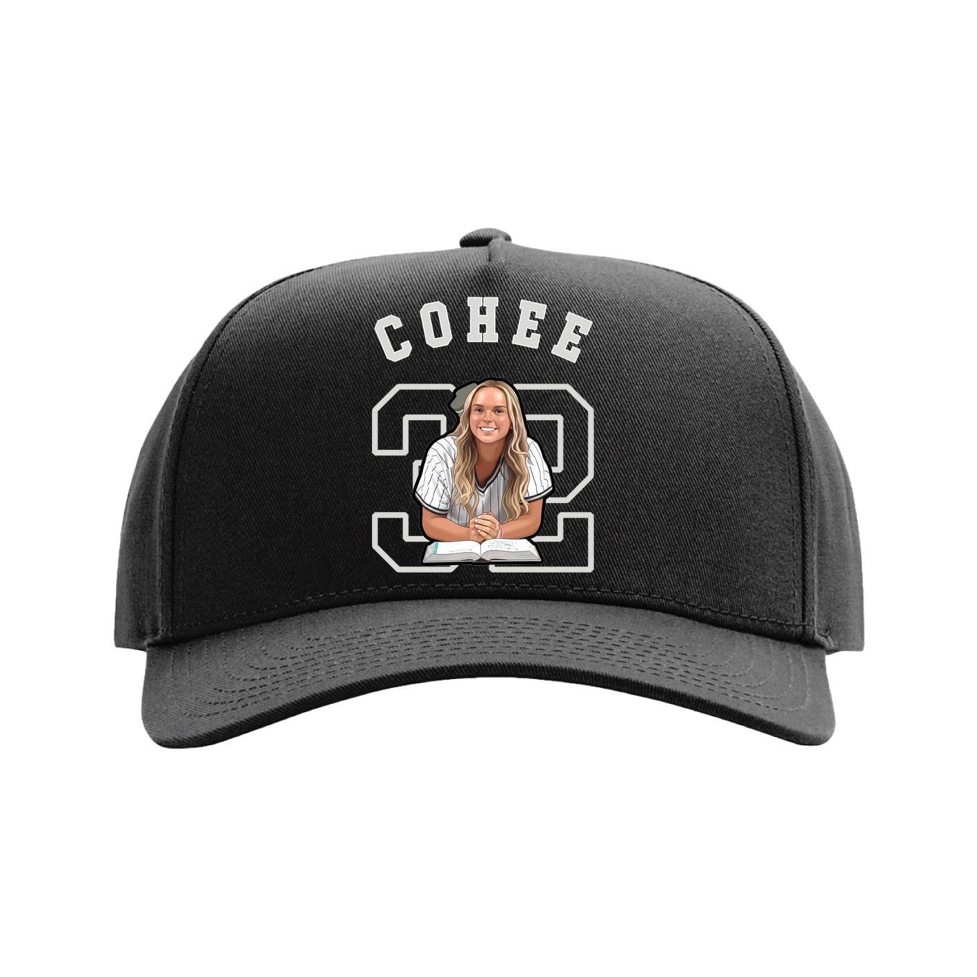 Full Fabric Five-Panel Champ Cap — Shirsey Arch in Black