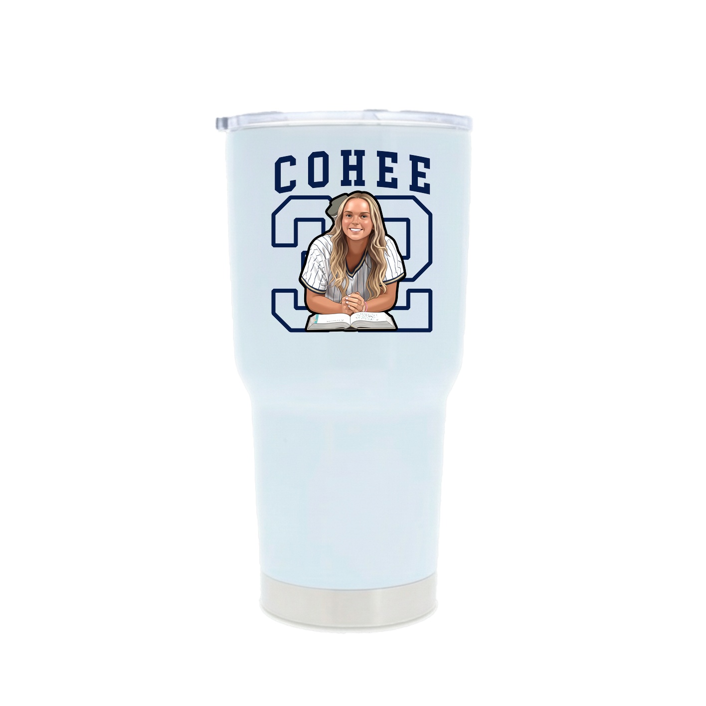 30oz Stainless Steel Tumbler — Shirsey in White