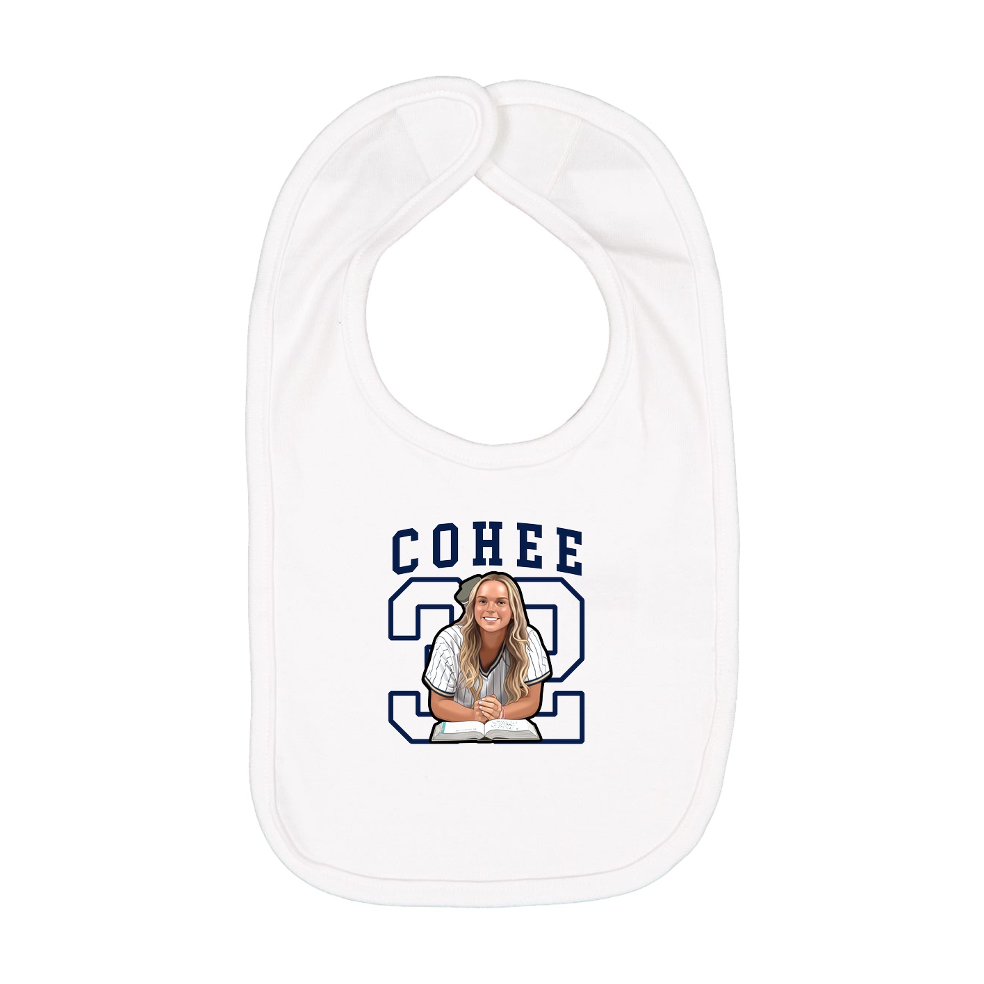 Infant Bib — Shirsey in White